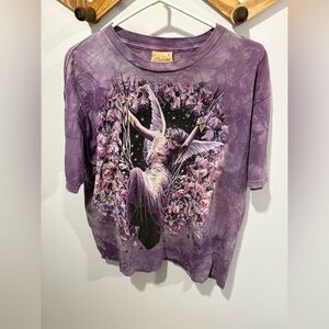 Vintage Y2K 2001 The Mountain Fairy Angel Pixie Purple Tie dye shirt- large